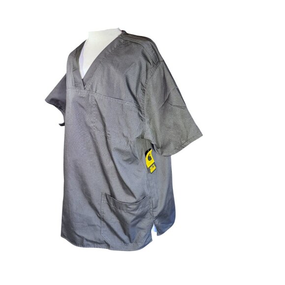 Carhartt Men Scrubs M Classic Fit Ripstop V-Neck Pockets Durable Blend Gray - Picture 7 of 11